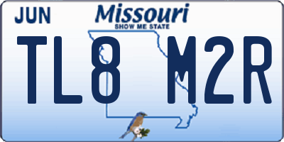 MO license plate TL8M2R