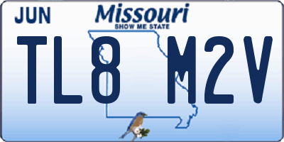 MO license plate TL8M2V