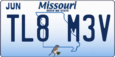 MO license plate TL8M3V