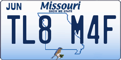 MO license plate TL8M4F