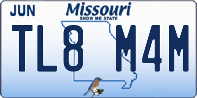 MO license plate TL8M4M