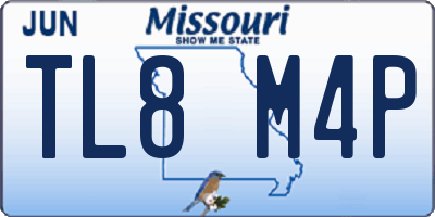 MO license plate TL8M4P