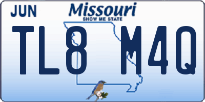 MO license plate TL8M4Q