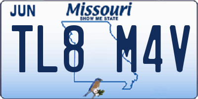 MO license plate TL8M4V