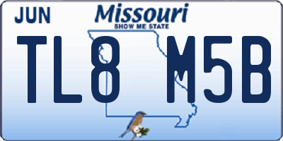MO license plate TL8M5B