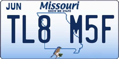 MO license plate TL8M5F