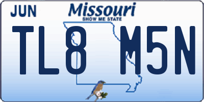 MO license plate TL8M5N