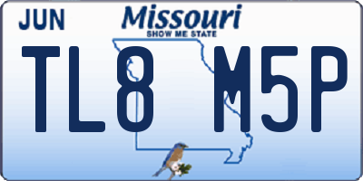 MO license plate TL8M5P