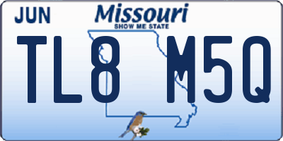 MO license plate TL8M5Q