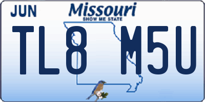 MO license plate TL8M5U