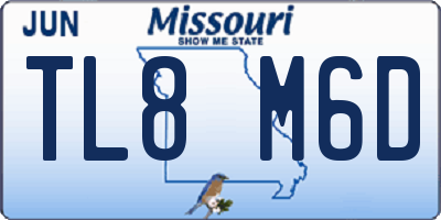 MO license plate TL8M6D