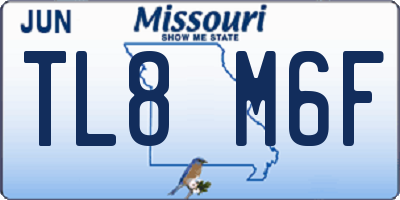 MO license plate TL8M6F