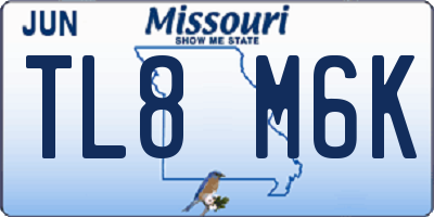 MO license plate TL8M6K