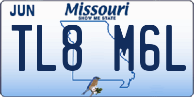 MO license plate TL8M6L