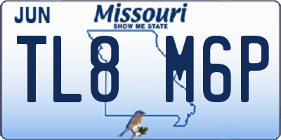 MO license plate TL8M6P