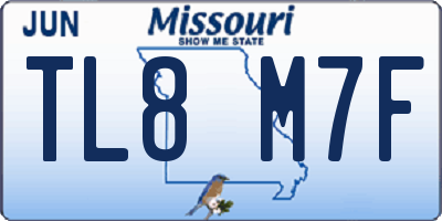 MO license plate TL8M7F