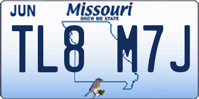 MO license plate TL8M7J
