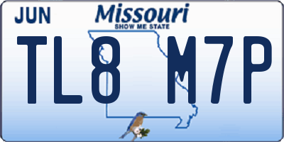 MO license plate TL8M7P