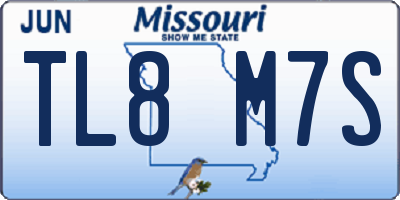 MO license plate TL8M7S