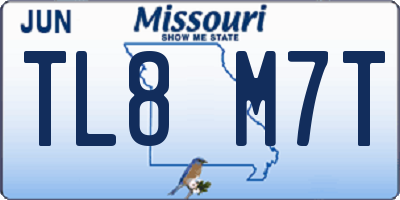 MO license plate TL8M7T