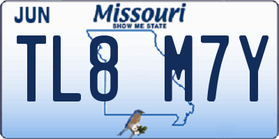 MO license plate TL8M7Y