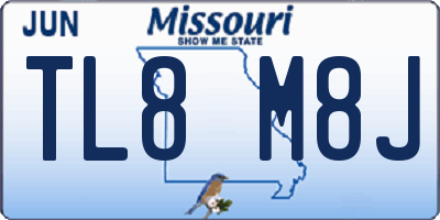 MO license plate TL8M8J