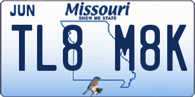 MO license plate TL8M8K