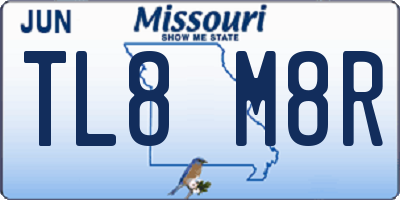 MO license plate TL8M8R