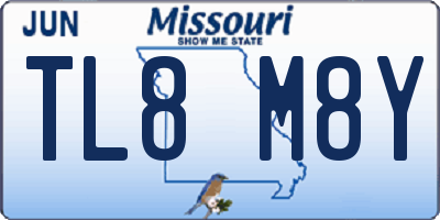 MO license plate TL8M8Y