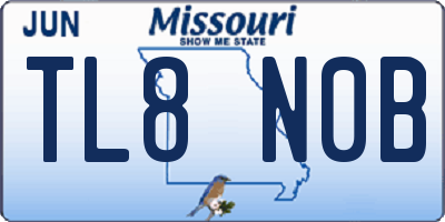 MO license plate TL8N0B
