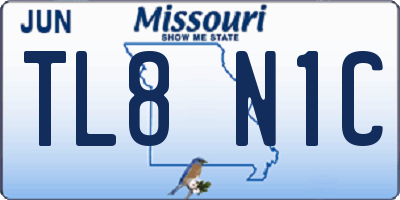 MO license plate TL8N1C