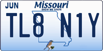 MO license plate TL8N1Y