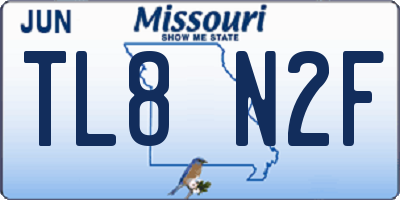 MO license plate TL8N2F