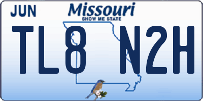 MO license plate TL8N2H