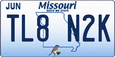 MO license plate TL8N2K