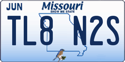 MO license plate TL8N2S
