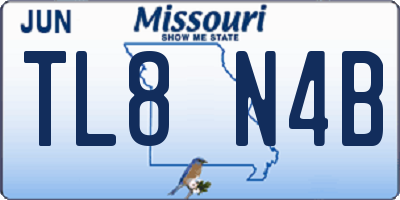 MO license plate TL8N4B