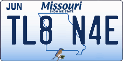 MO license plate TL8N4E