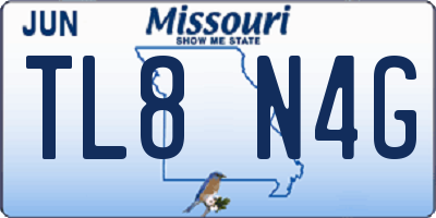MO license plate TL8N4G