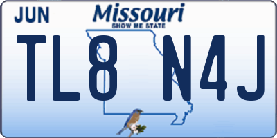 MO license plate TL8N4J