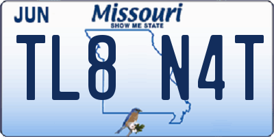 MO license plate TL8N4T