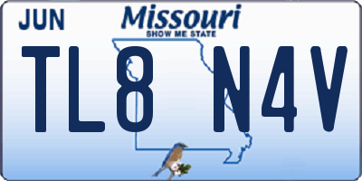 MO license plate TL8N4V