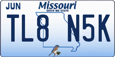 MO license plate TL8N5K