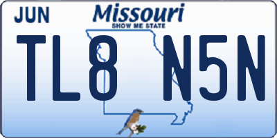 MO license plate TL8N5N