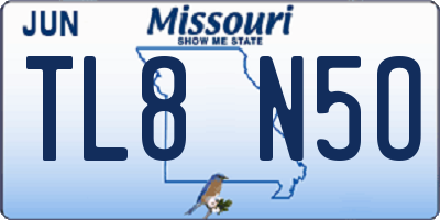 MO license plate TL8N5O