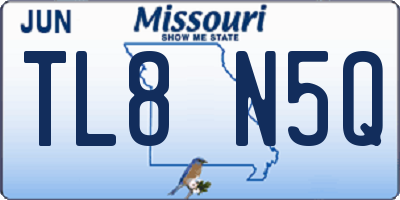 MO license plate TL8N5Q