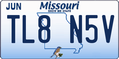 MO license plate TL8N5V