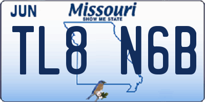 MO license plate TL8N6B