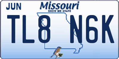 MO license plate TL8N6K