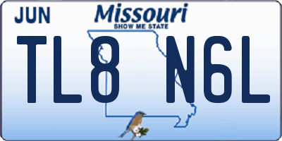 MO license plate TL8N6L